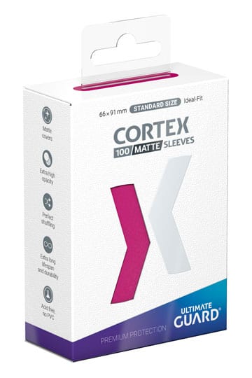 Ultimate Guard Cortex Sleeves Matte Standard Size 100 Pink