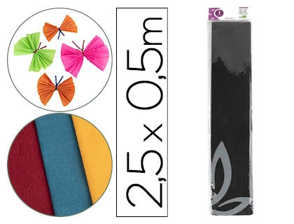 Papel Crepe Liderpapel Preto - New Wave Nazaré