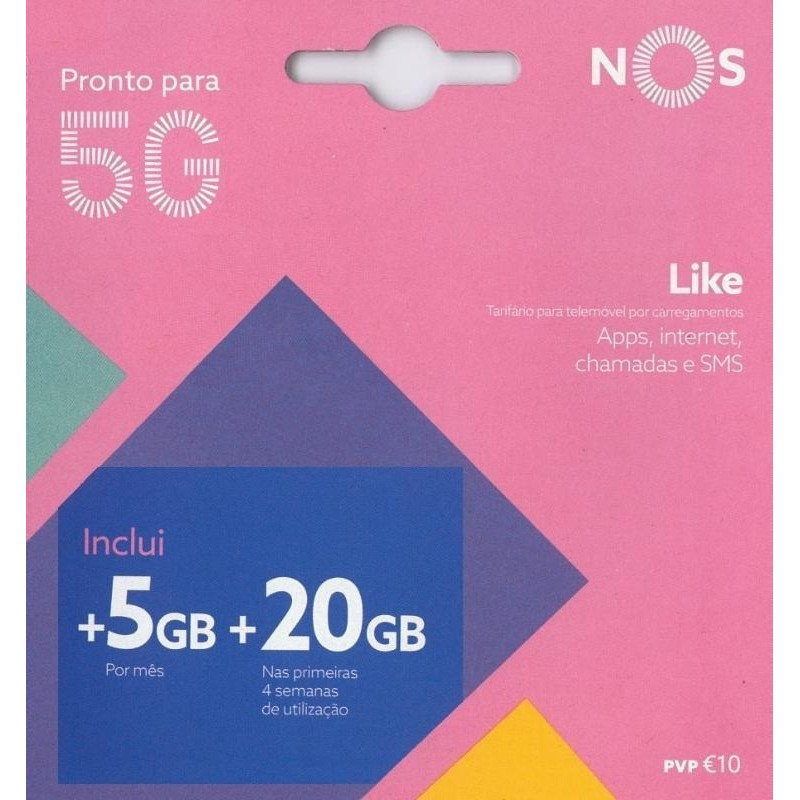 Cartão NOS Like - New Wave Nazaré