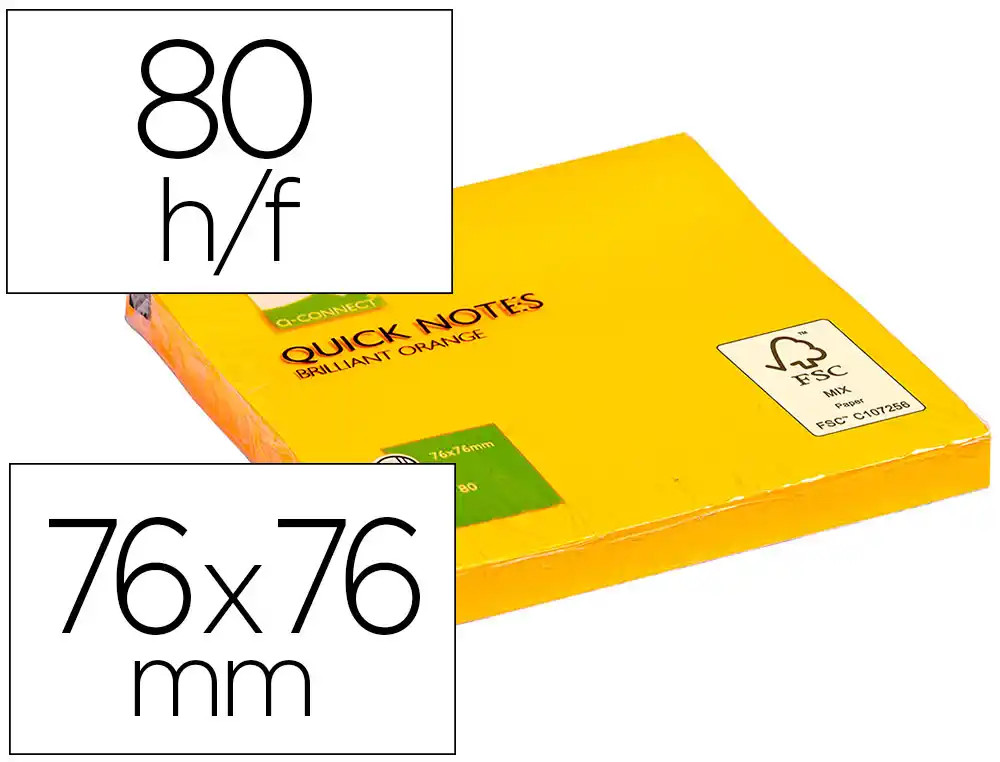 Post-It Q-Connect 76x76 LR c/80 - New Wave