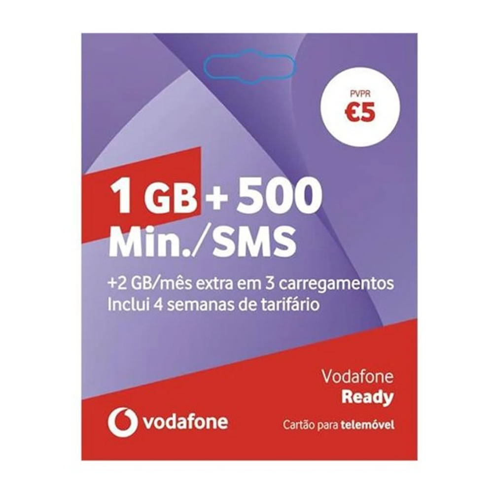 Cartão Vodafone Ready 1GB - New Wave