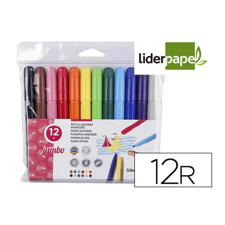 Marcadores Jumbo Liderpapel RT08 12