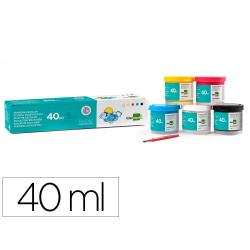 Guaches 40ml x 5 + Pincel