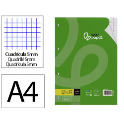 Recarga Liderpapel A4 Quadriculado 5 Cores