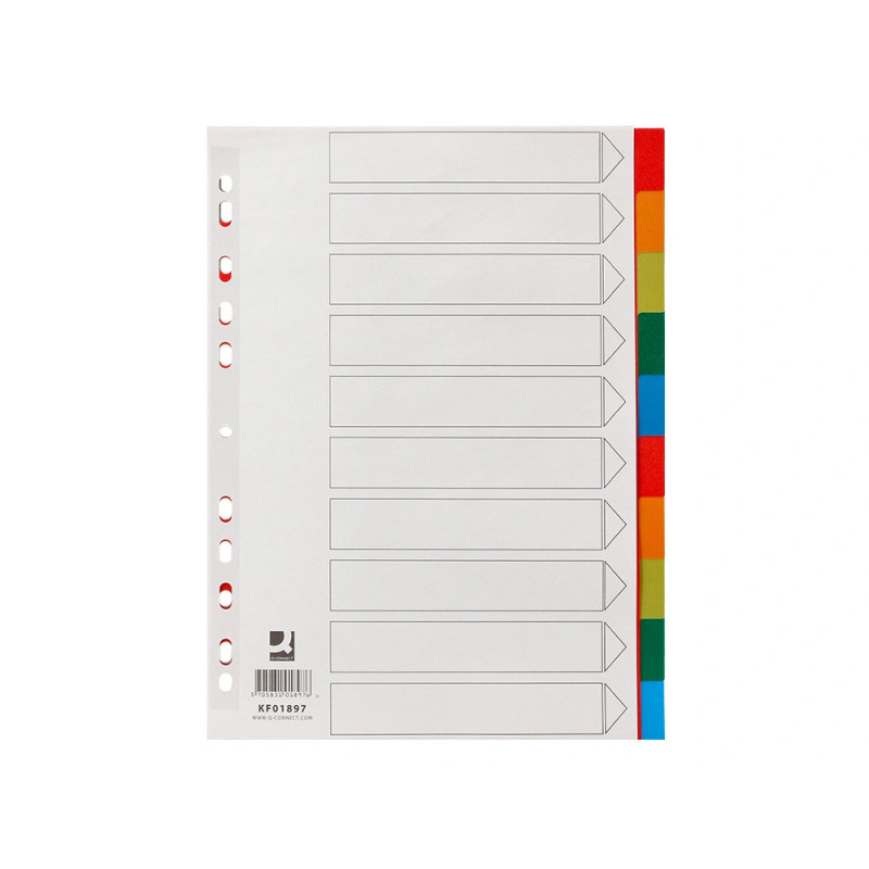 Separadores Q-Connect Plástico 10 Separadores Q-Connect Plástico 10