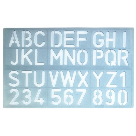 Escantilhão Letras e Numeros 30mm