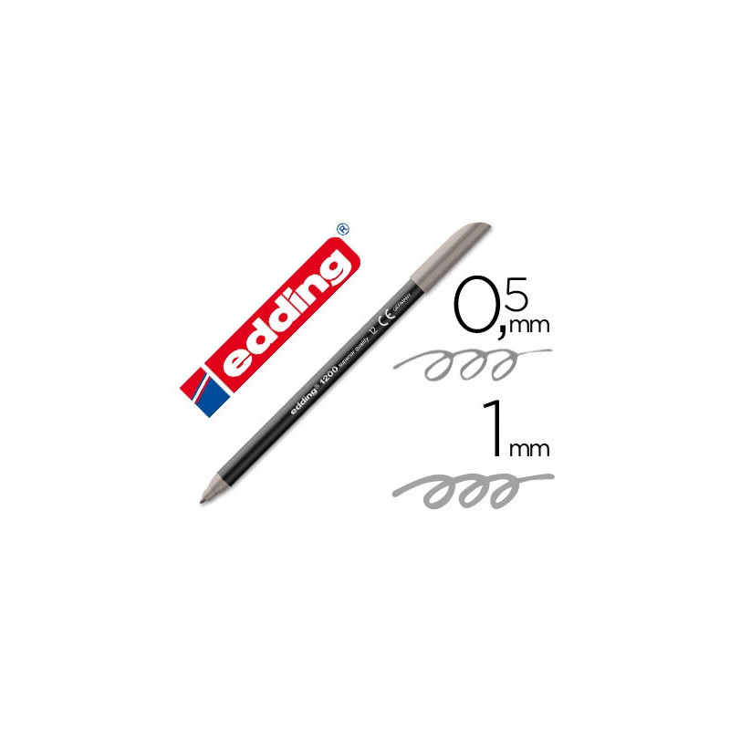 Marcador Edding Cinza 0,5mm Marcador Edding Cinza 0,5mm