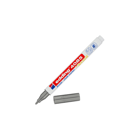 Marcador Giz Liquido Edding 1-2mm Prata